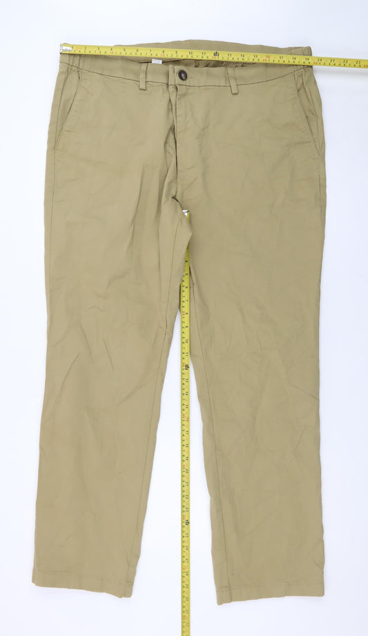 Dunnes Stores Men's Beige Chino Trousers 40in Waist 31in Leg Classic Fit