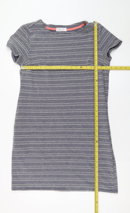 Marks and Spencer Women Blue Stripe T-Shirt Dress Size 14