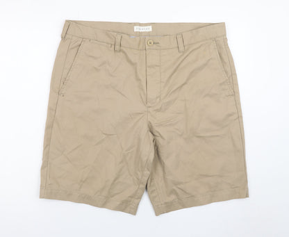 Trenery Men's Beige 38 Chino Shorts Cotton Regular Fit
