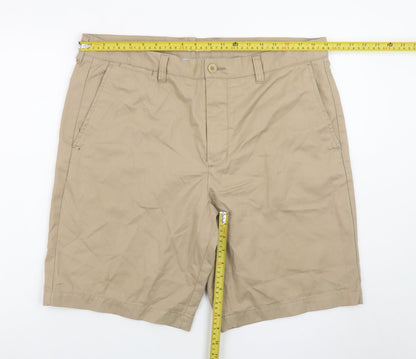 Trenery Men's Beige 38 Chino Shorts Cotton Regular Fit