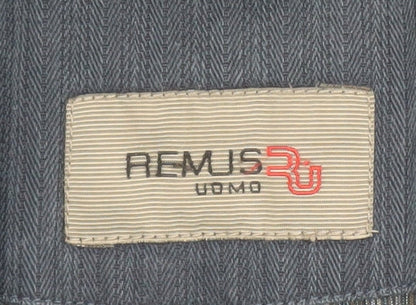 Remus Uomo Men’s Blue 38R Cotton Blazer Jacket