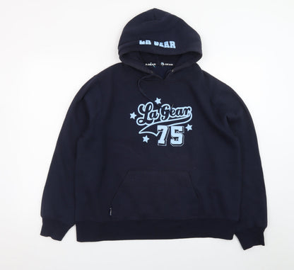 LA Gear Men's Blue Pullover Hoodie XL Graphic Logo Sportswear