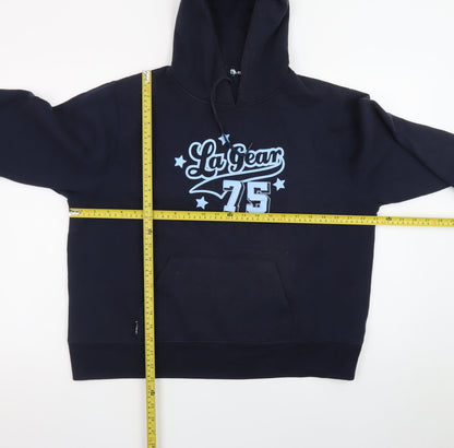 LA Gear Men's Blue Pullover Hoodie XL Graphic Logo Sportswear