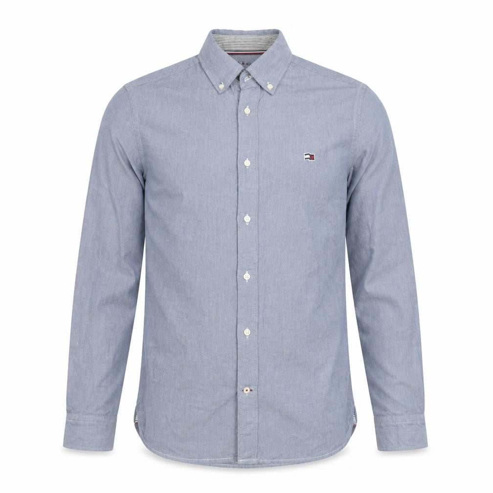Tommy Hilfiger Men's Blue Oxford Cotton Button-Down Shirt S