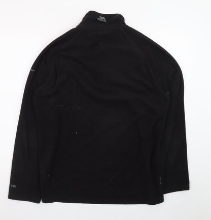 Trespass Mens Black Fleece Half Zip Pullover Sweatshirt Size L