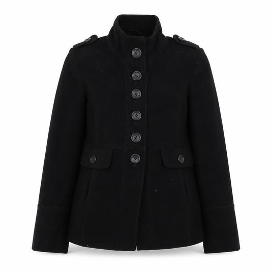Dorothy Perkins Women's Black Military Button Short Jacket Size 12