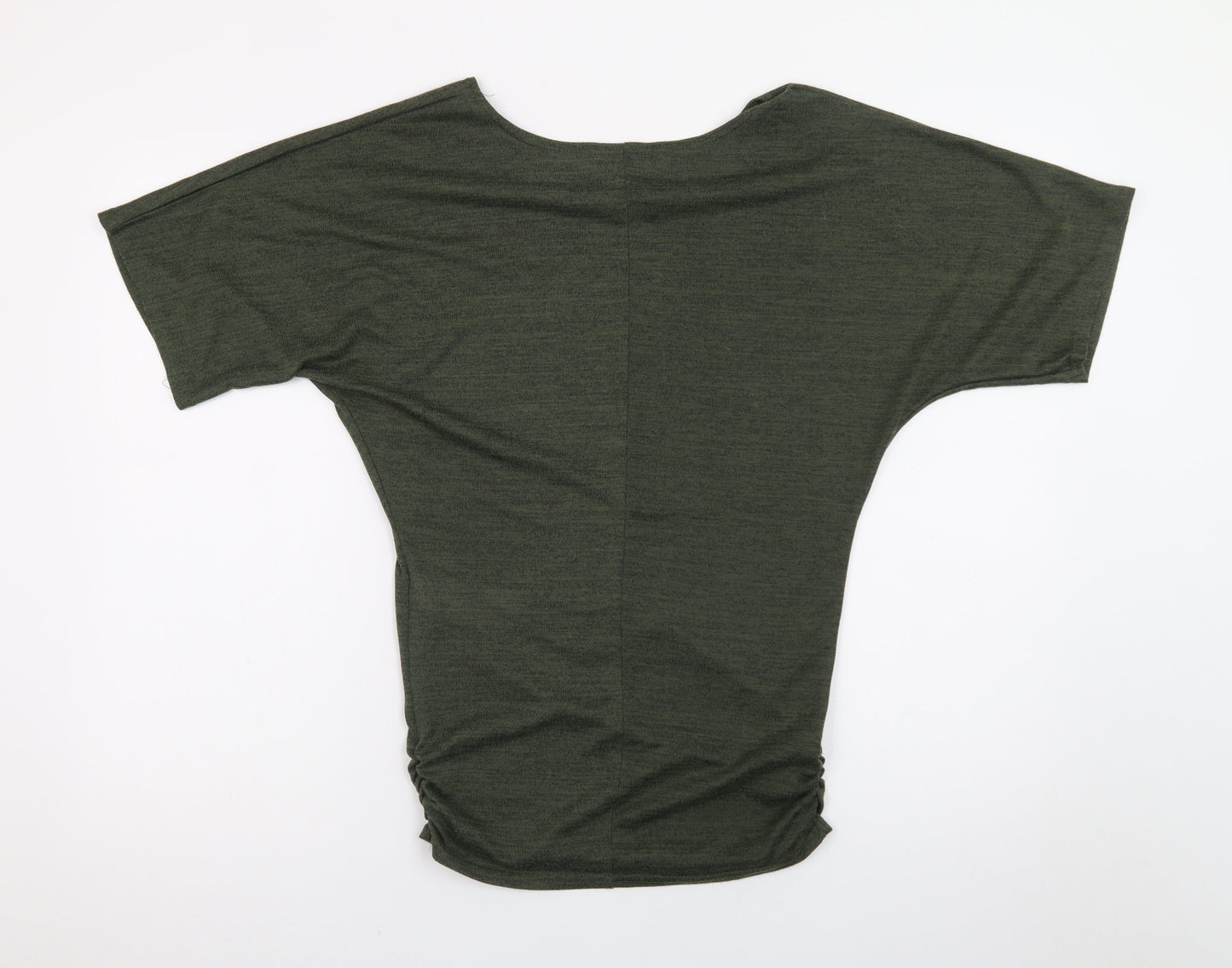 Apricot Womens Green Relaxed Fit Boat Neck Dolman T-Shirt Size 8