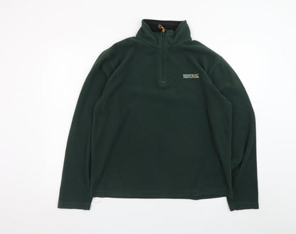 Regatta Men’s Green Fleece 1/4 Zip Pullover Sweatshirt M