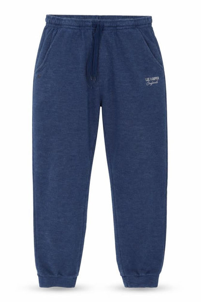 Lee Cooper Men's Blue Jogger Trousers L Regular Fit Elastic Waist