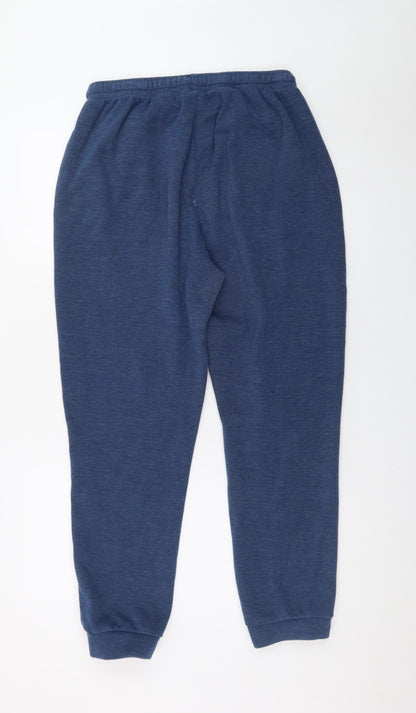 Lee Cooper Men's Blue Jogger Trousers L Regular Fit Elastic Waist