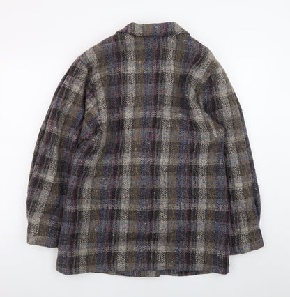 Kemper Women’s Multicoloured Check Wool Tweed Blazer Size 10