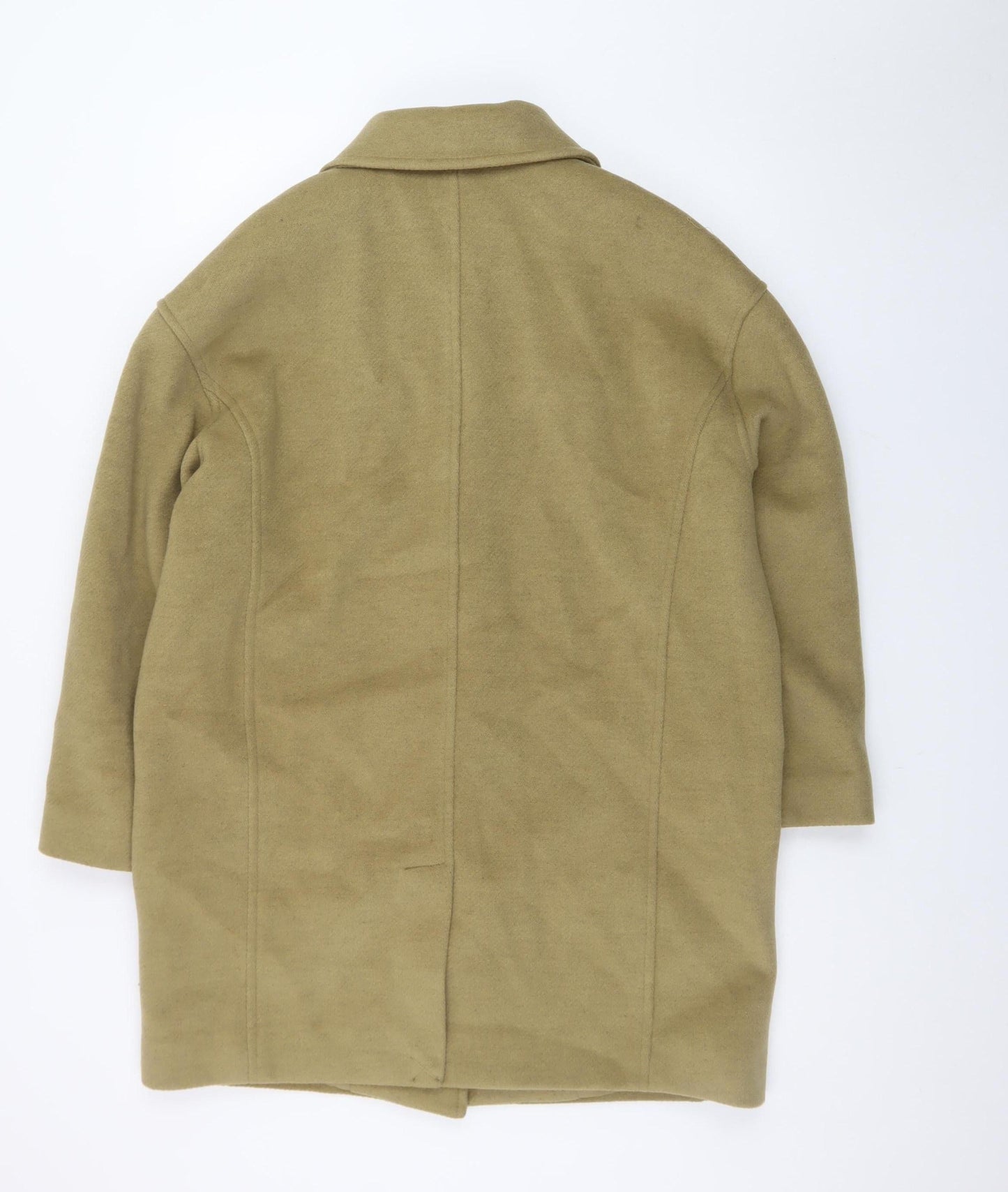 Marks and Spencer Women's Beige Wool Blend Petite Coat Size 12