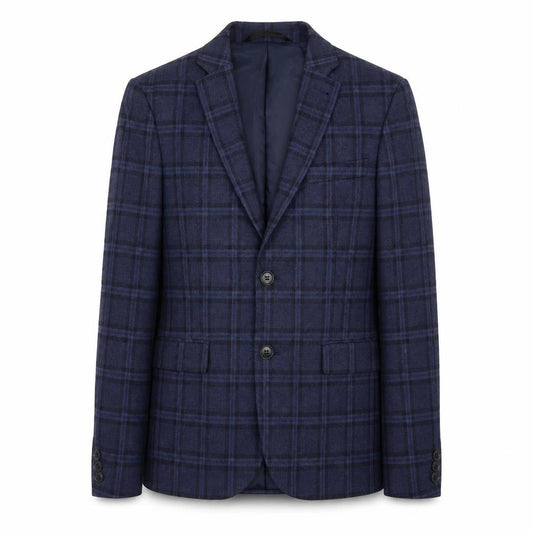 Next Teens Blue Check Blazer Size 4 Regular Fit Lined Jacket