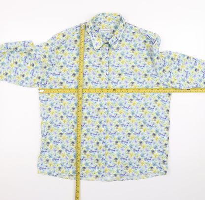 The Oxford Shirt Co. Womens Multicoloured Floral Cotton Button-Up Shirt Size 16