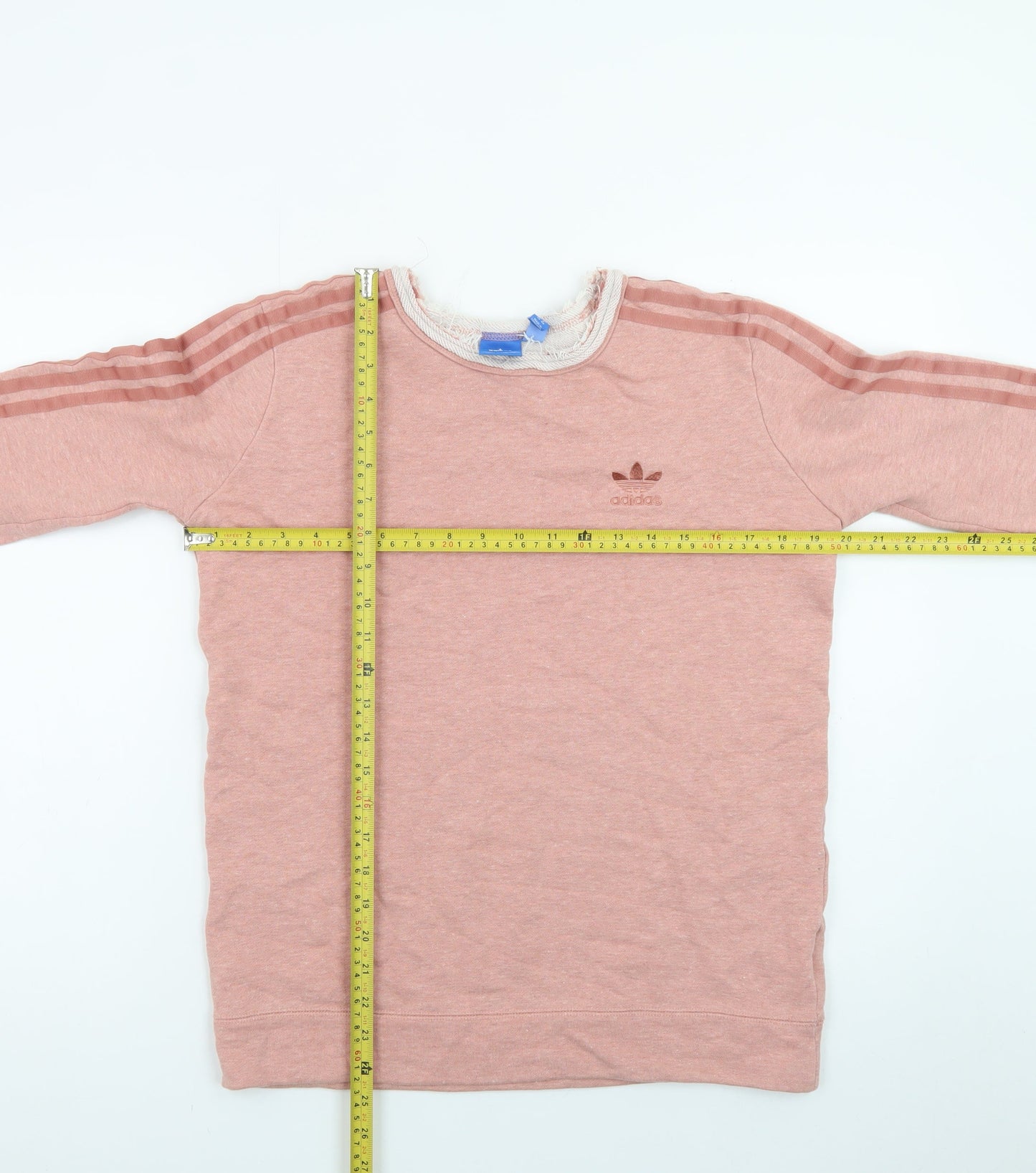Adidas Womens Pink Crew Neck Long Sleeve Pullover Sweatshirt UK 8