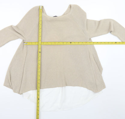 Marks and Spencer Womens Beige Size 12 Pullover Jumper