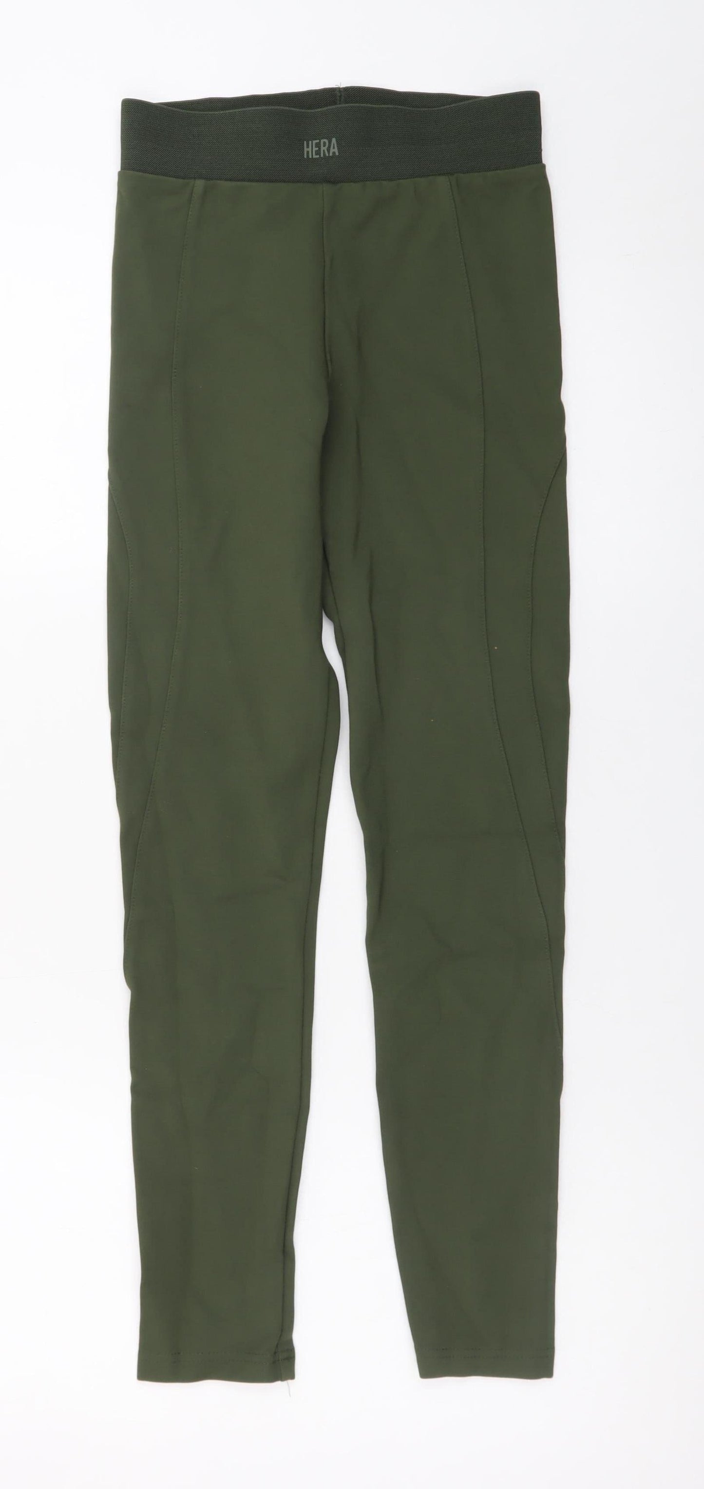 HERA Womens Green XS Leggings Stretch Comfort Fit Activewear
