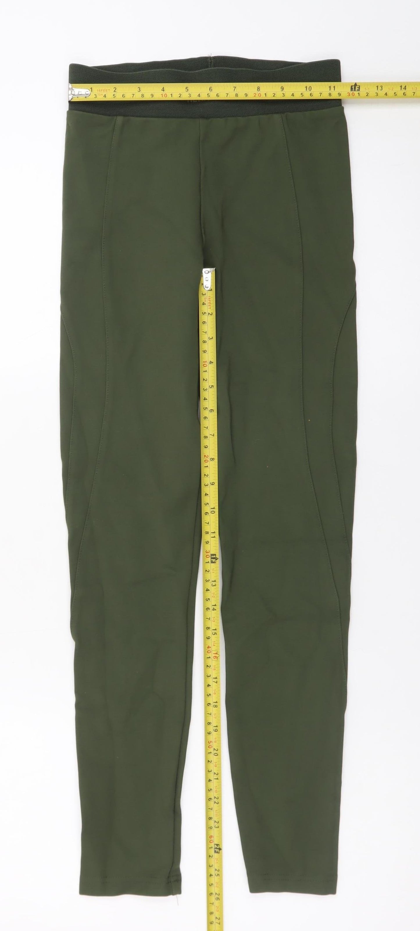 HERA Womens Green XS Leggings Stretch Comfort Fit Activewear