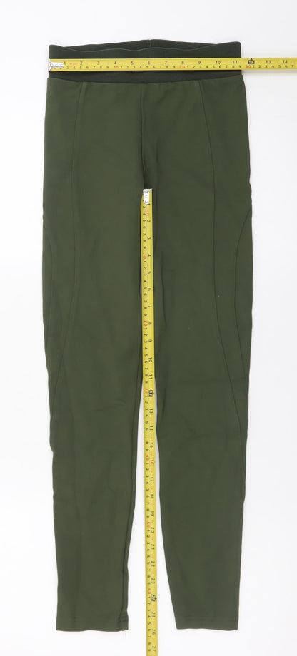 HERA Womens Green XS Leggings Stretch Comfort Fit Activewear