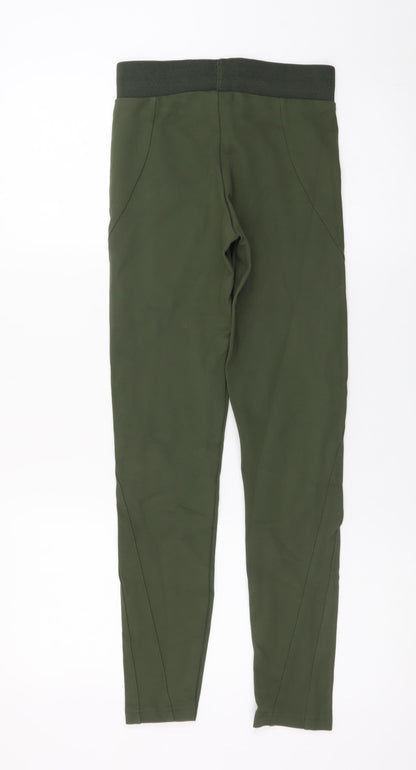 HERA Womens Green XS Leggings Stretch Comfort Fit Activewear