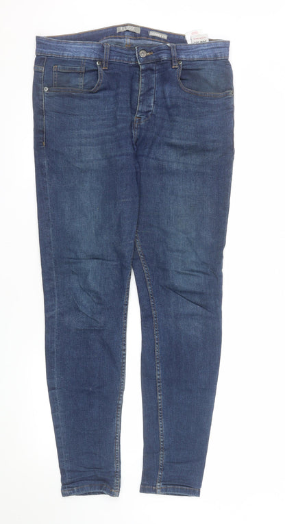 Fluid Men’s Blue Skinny Fit Denim Jeans 34W 32L