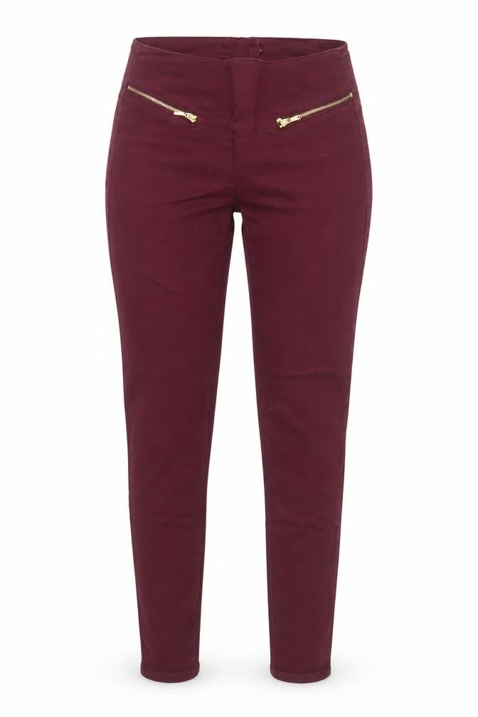 Vero Moda Women's Red Skinny Stretch Jeans XS Slim Fit Mid Rise