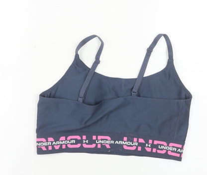 Under Armour Womens Navy Medium Sports Bra Adjustable Straps