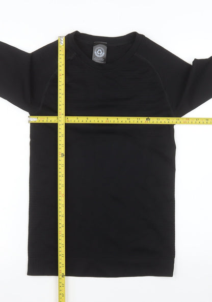 Crivit Women's Black Long Sleeve Athletic T-Shirt Size 12