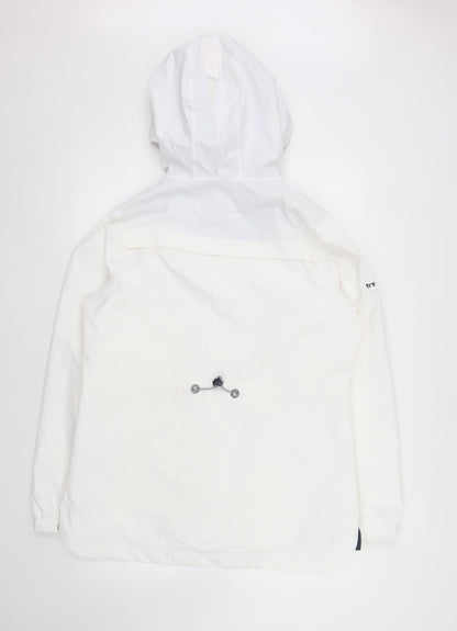 Trespass Womens White Waterproof Hooded Rain Jacket UK14 L