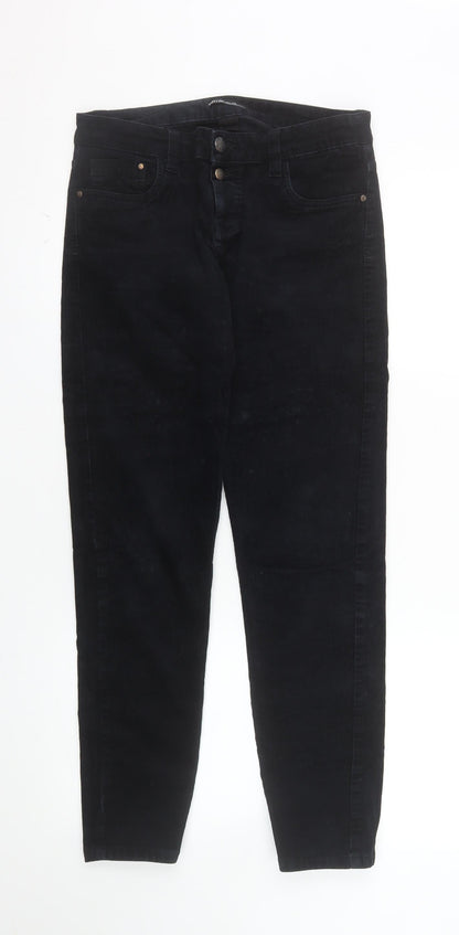 Terranova Women's Black Corduroy Skinny Trousers Size M