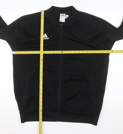 Adidas Women's Black Full Zip Bomber Jacket Size L Sportswear