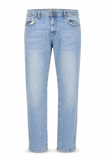 Bershka Denim Men Blue Slim Fit Light Wash Jeans 36W 36L