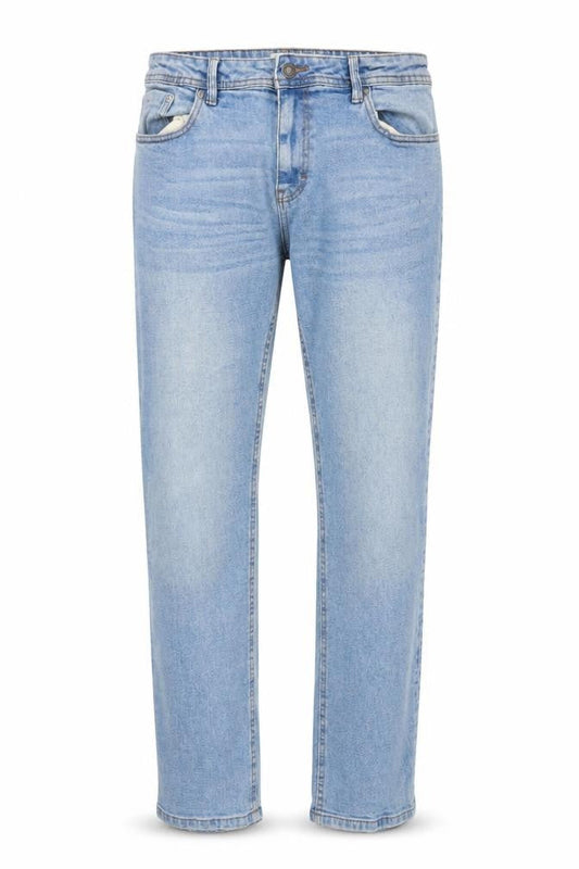 Bershka Denim Men Blue Slim Fit Light Wash Jeans 36W 36L