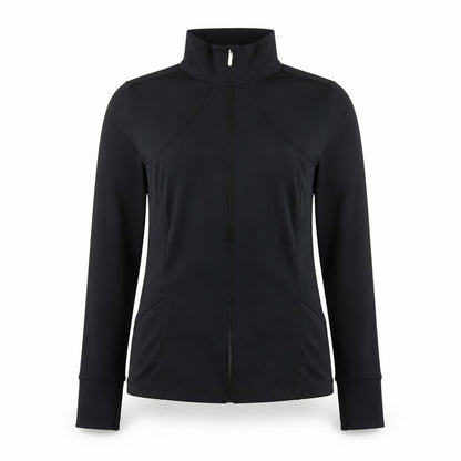 Apana Women's Black Full Zip Activewear Track Jacket Size L