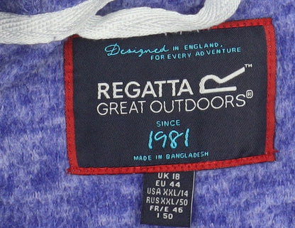 Regatta Women Purple Hooded Pullover Hoodie UK 18 Outdoor Style