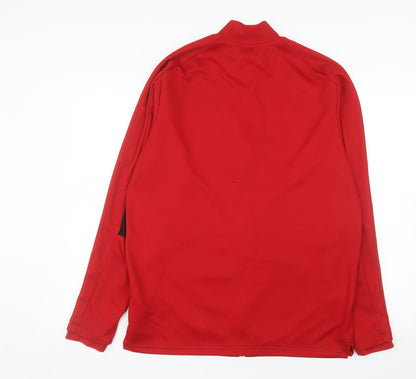 Adidas Men’s Red Full Zip Sports Jacket Size L Regular Fit