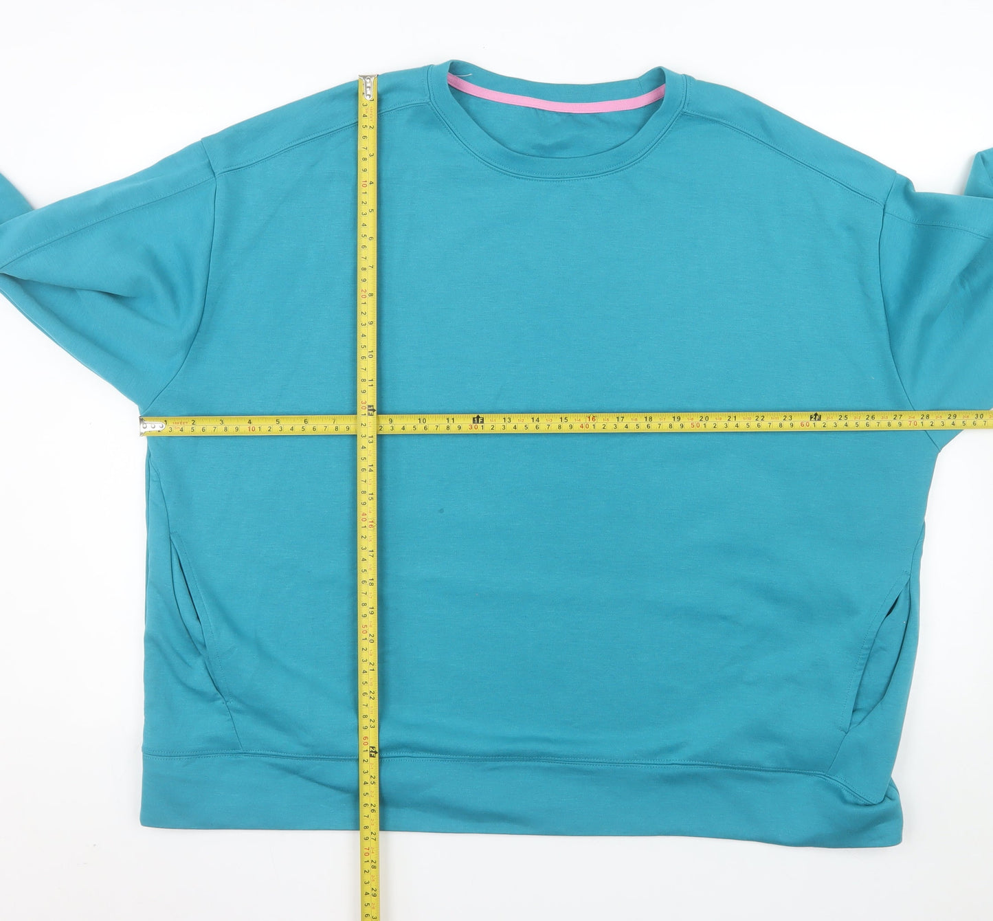 Dunnes Stores Women Teal XXL Pullover Sweatshirt Polyester Blend