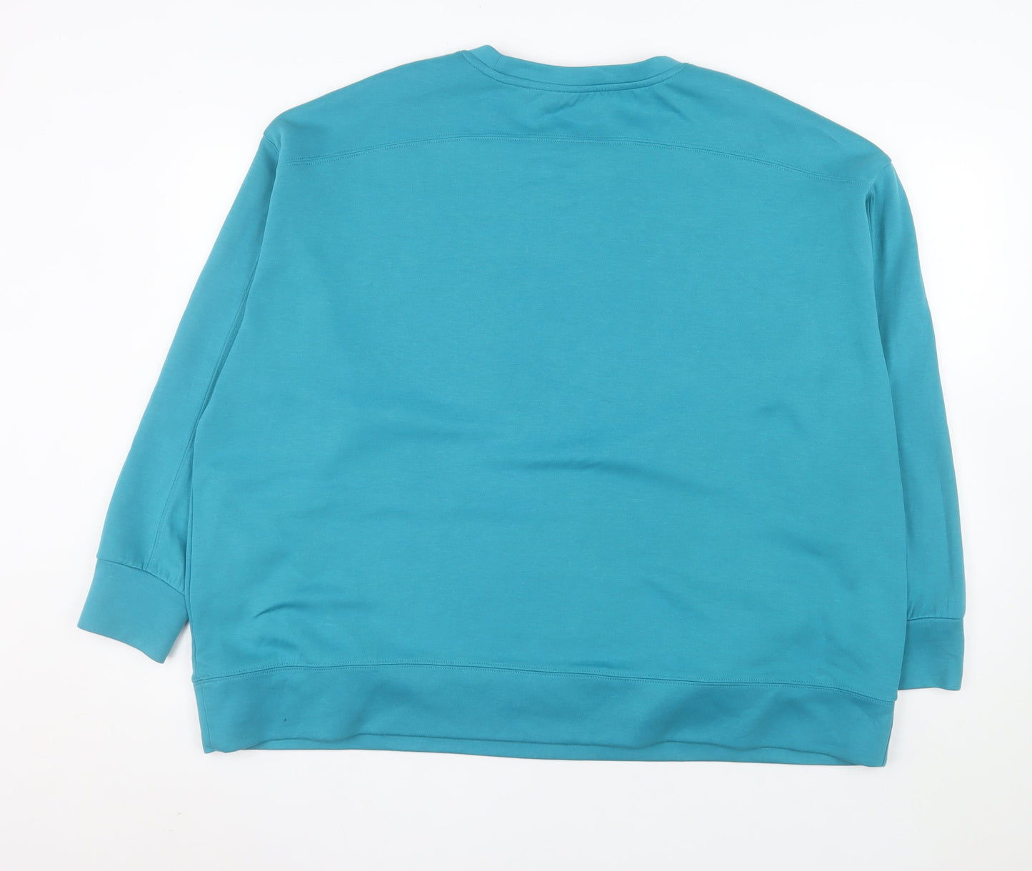 Dunnes Stores Women Teal XXL Pullover Sweatshirt Polyester Blend