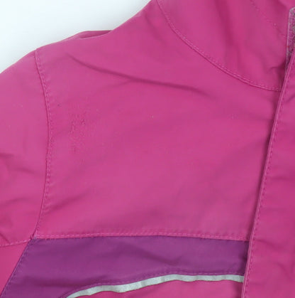 Jack Wolfskin Girls Pink Waterproof Hooded Parka Jacket - 4 Years
