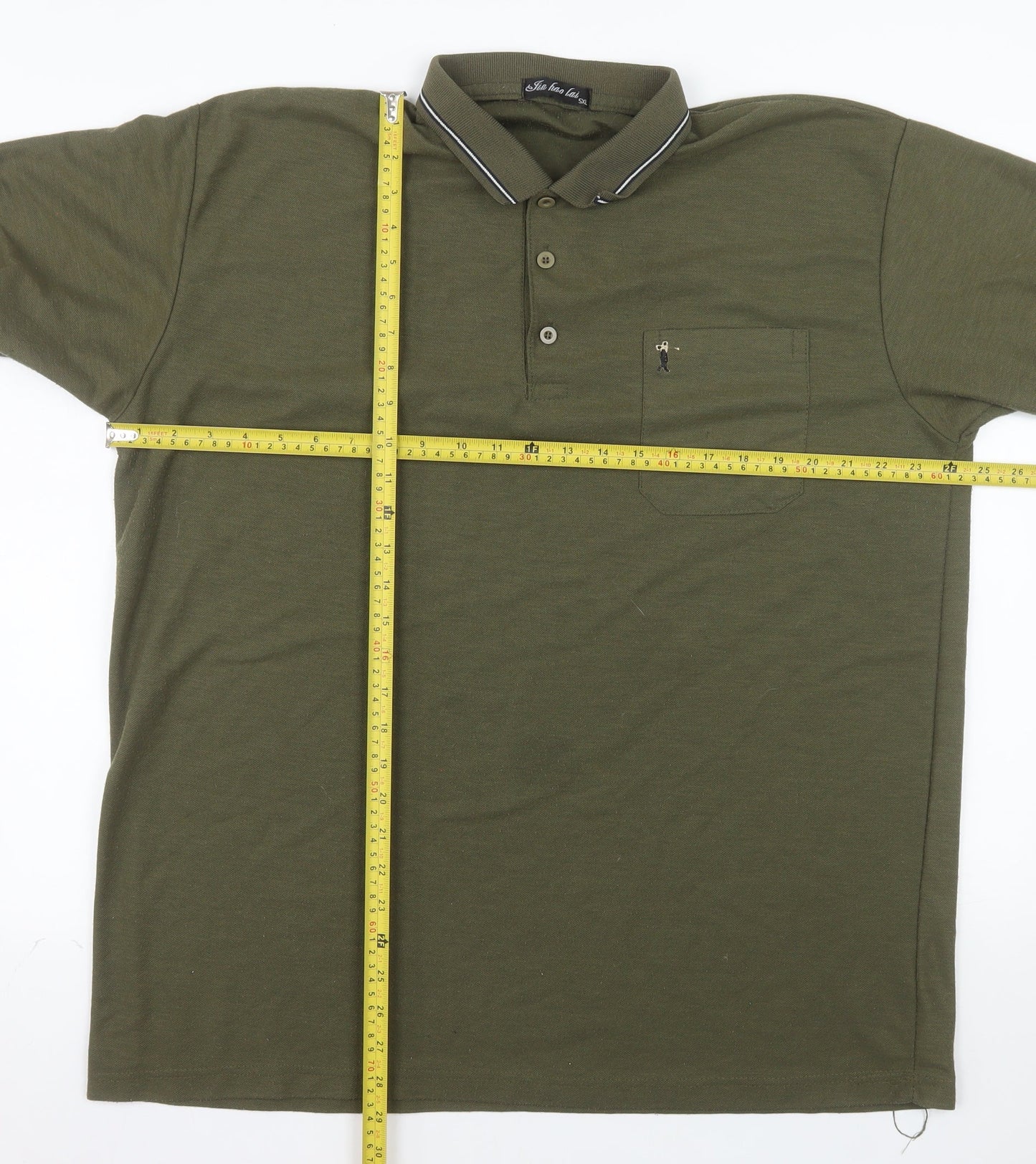 Jinhaolai Men's Green 5XL Polo Shirt Cotton Blend Classic Fit