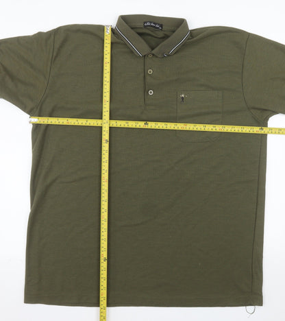 Jinhaolai Men's Green 5XL Polo Shirt Cotton Blend Classic Fit