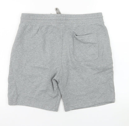 Marks and Spencer Mens Grey Sweat Shorts L Regular Fit Elastic Waist