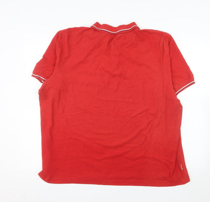 Slazenger Men's Red 3XL Polo Shirt Regular Fit Sports Top