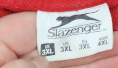 Slazenger Men's Red 3XL Polo Shirt Regular Fit Sports Top