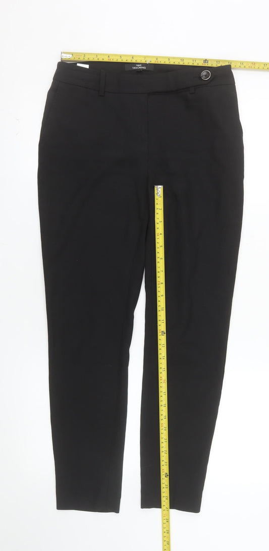 Next Women’s Black Slim Fit Tapered Tailored Trousers Size 8