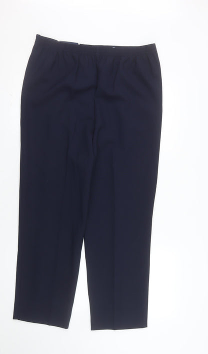 EWM Women’s Blue Classic Comfort Trousers Size 14 28in Leg