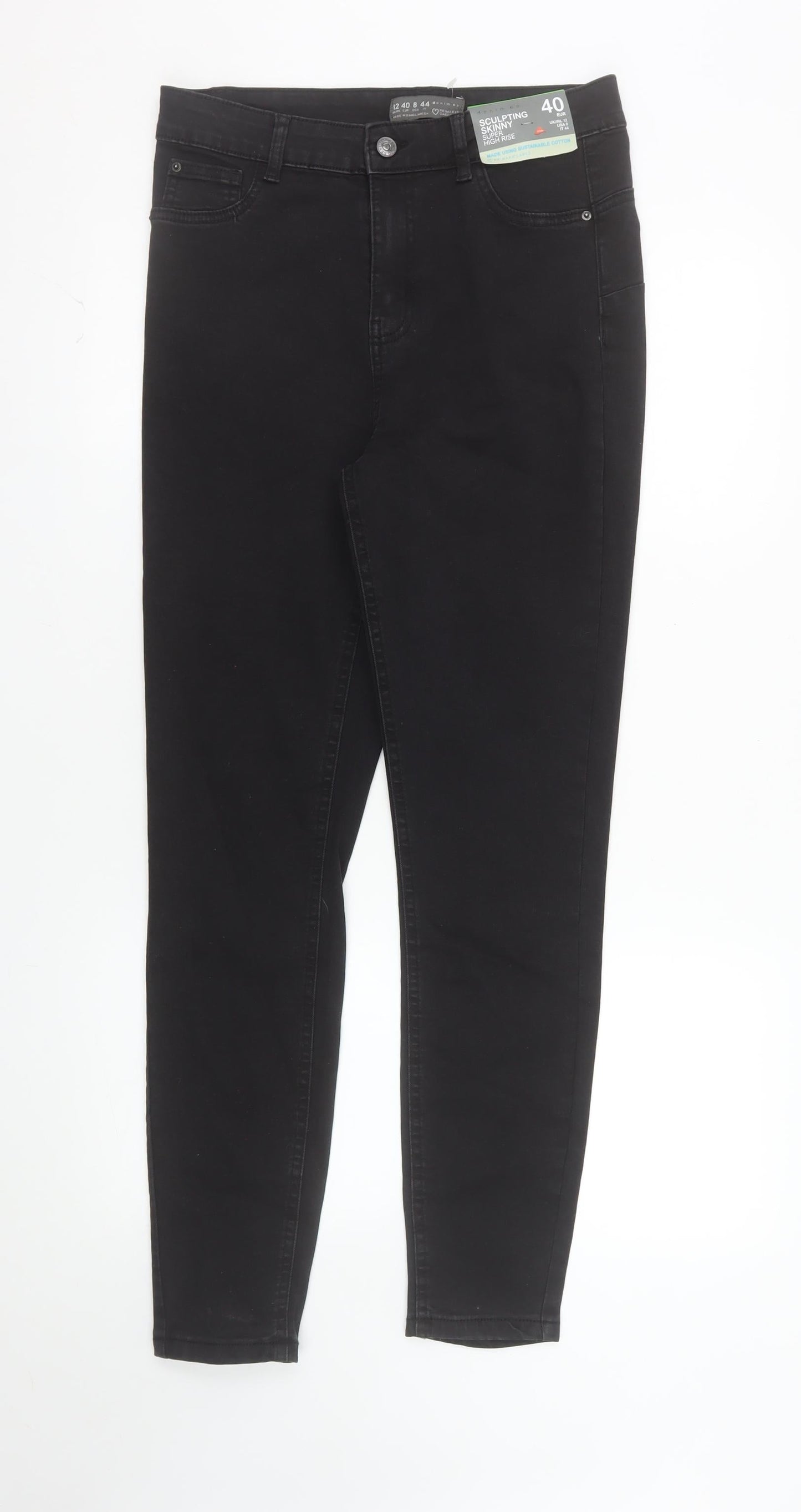 Primark Women Black High Rise Skinny Jeans Size 12