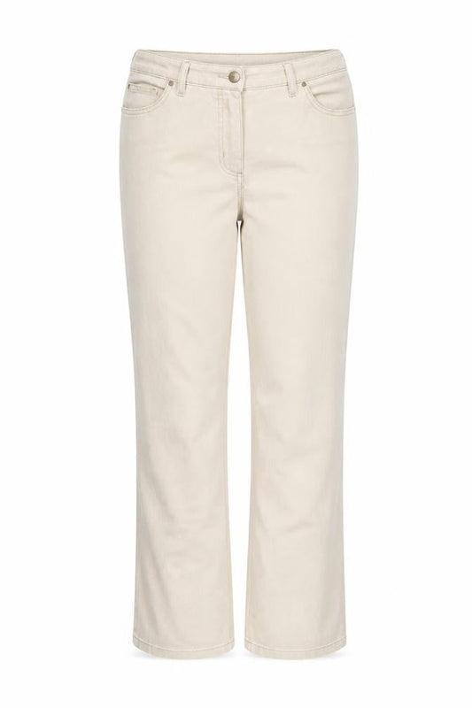 Viyella Petite Women's Beige Chino Trousers Size 16 Cotton Blend