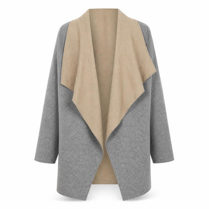 Dunnes Womens Grey Coatigan Size S Open Front Wool Blend Jacket