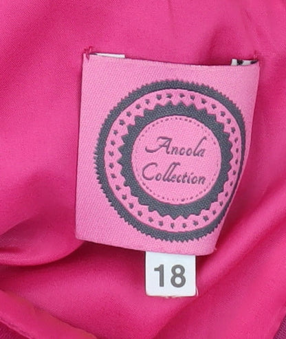 Ancola Collection Women's Pink Off Shoulder Sheath Dress Size 18